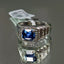 Natural Blue Sapphire and Diamond Men Ring