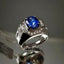 Natural Blue Sapphire and Diamond Men Ring