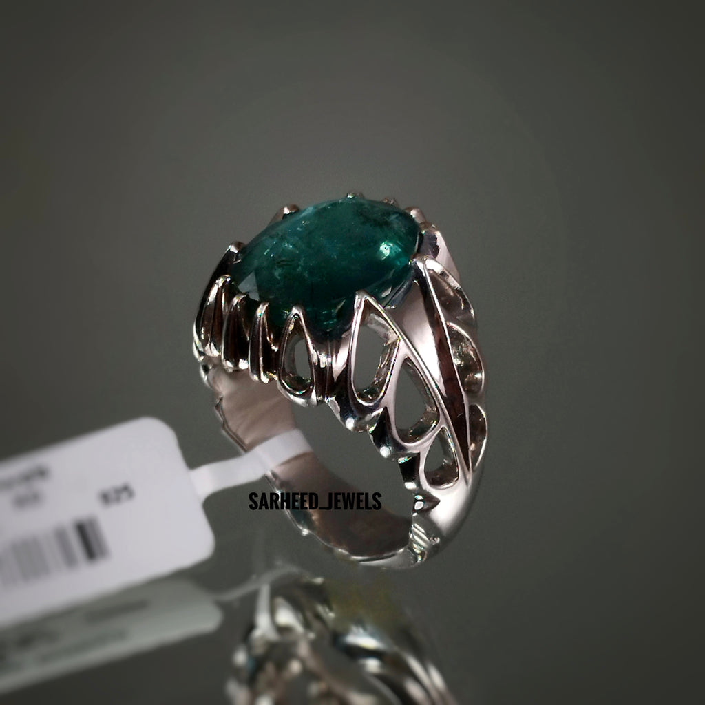 Natural Emerald Men Ring