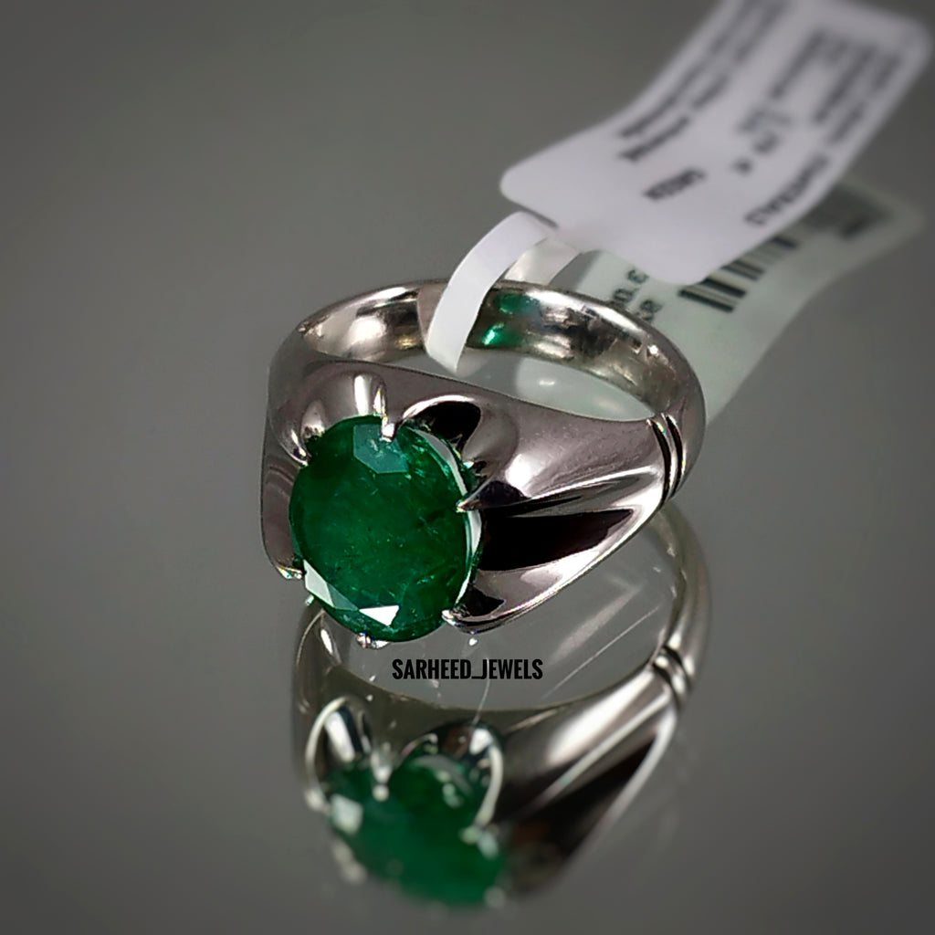 Natural Emerald Men Ring