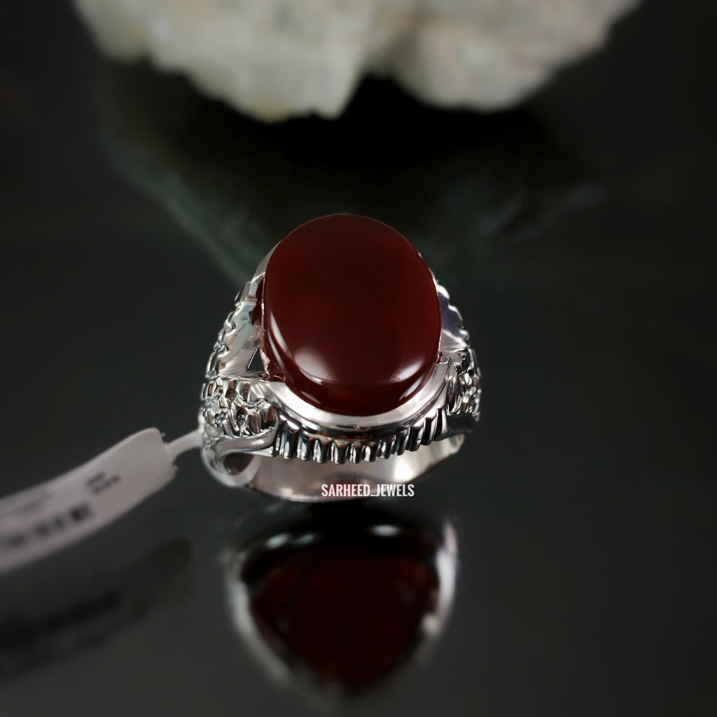 Natural Agate Men Ring