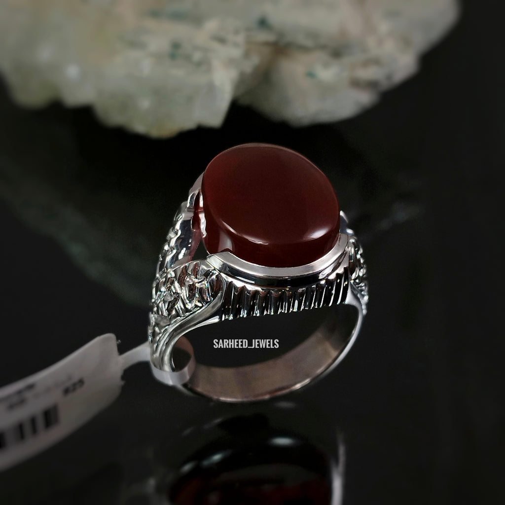 Natural Agate Men Ring