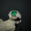 Natural Emerald and Diamond Men Ring
