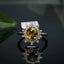 Natural Sapphire and Diamond White Gold Ring