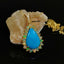 Natural Turquoise, Opal and Diamond Gold Necklace