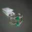 Natural Emerald and Diamond White Gold Ring