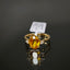 Natural Yellow Sapphire and Diamond Gold Ring