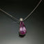 Natural Kunzite and Diamond White Gold Necklace