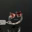 Natural Tourmalines and Diamond White Gold Ring