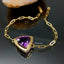 Natural Amethyst Gold Bracelet