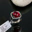 Natural Ruby and Diamond White Gold Ring