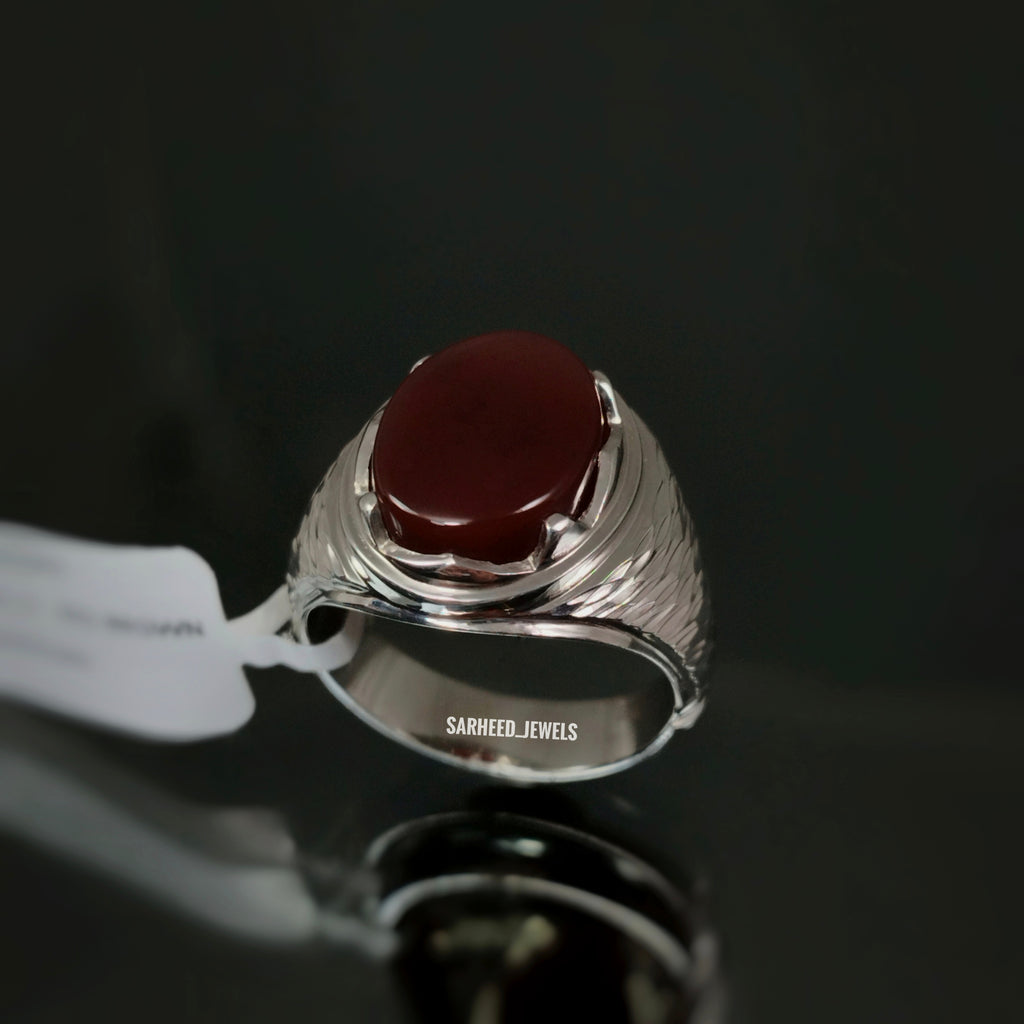 Natural Agate Men Ring