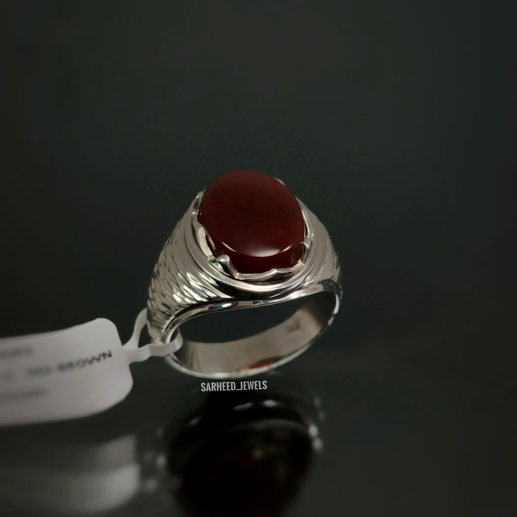 Natural Agate Men Ring