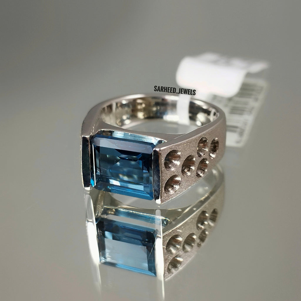 Natural Topaz Men Ring
