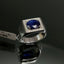 Natural Sapphire and Cubic Zircon Men Ring