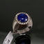Natural Sapphire and Cubic Zircon Men Ring