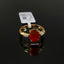 Natural Agate and Diamond Gold Ring
