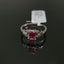 Pink Moissanite and Diamond Gold Ring
