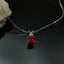 Natural Ruby and Diamond White Gold Necklace