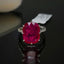 Natural Ruby and Diamond White Gold Ring