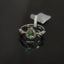 Natural Tsavorite Garnet and Diamond White Gold Ring