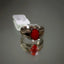 Natural Agate and Brown Diamond Men Ring
