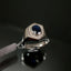 Natural Sapphire and Diamond Men Ring