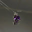 Natural Amethyst and Diamond White Gold Necklace