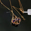Natural Mix Stones and Diamond Rose Gold Necklace