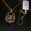 Natural Mix Stones and Diamond Rose Gold Necklace