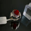 Natural Agate and Diamond Men Ring