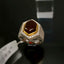 Natural Agate and Diamond Men Ring