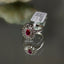 Natural Ruby and Diamond White Gold Ring