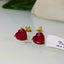 Natural Ruby Gold Studs