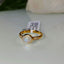 Natural Moonstone and Diamond Gold Ring