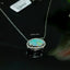 Natural Opal and Diamond White Gold Necklace