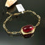 Natural Tourmaline Gold Bracelet
