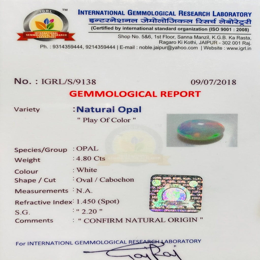 Natural Opal - 4.80 Cts.