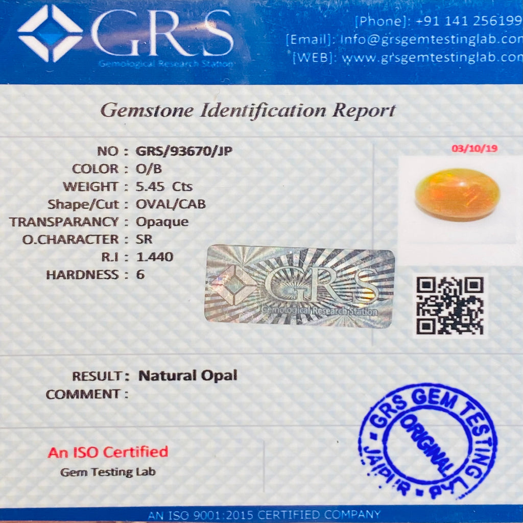 Natural Opal - 5.45 Cts.