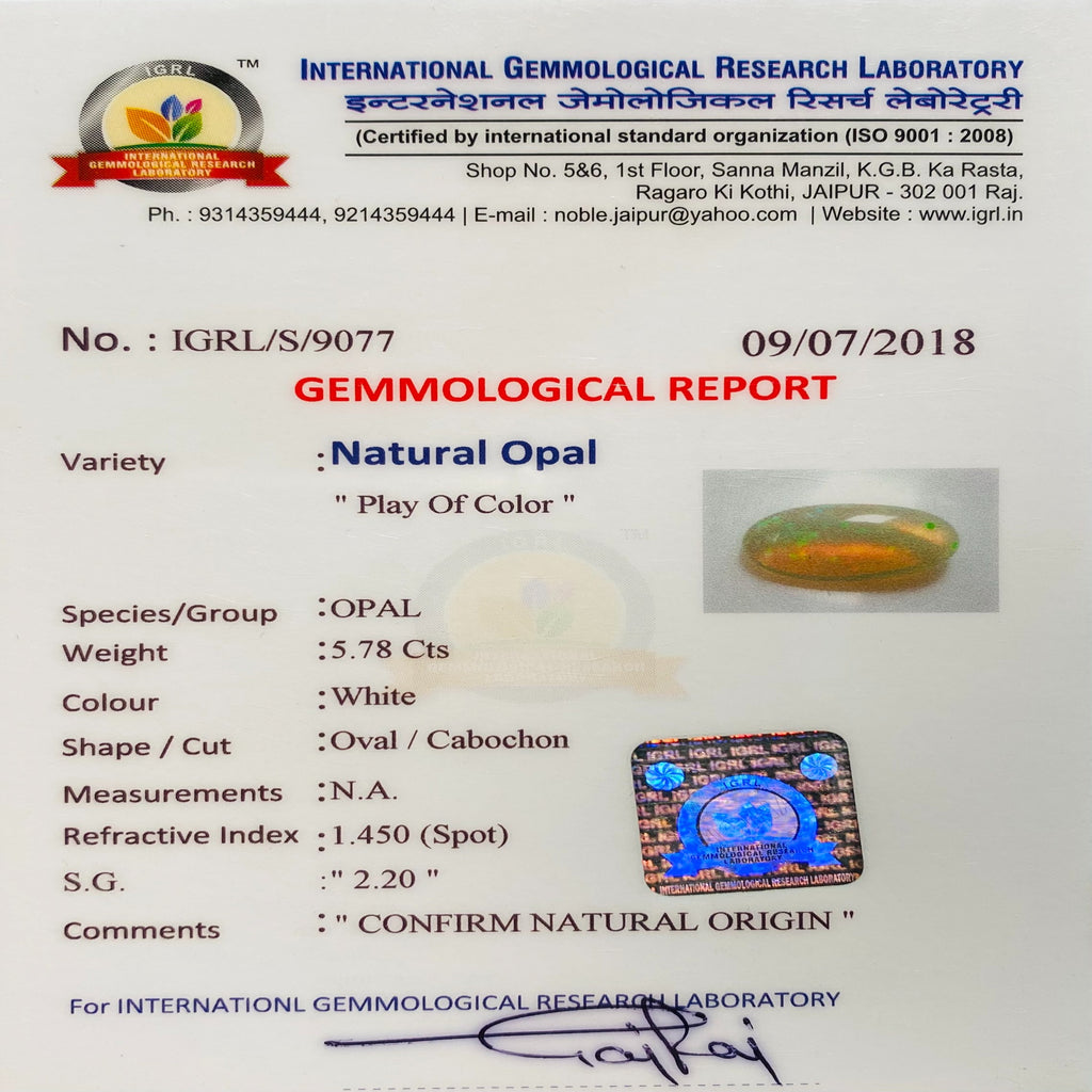 Natural Opal - 5.78 Cts.