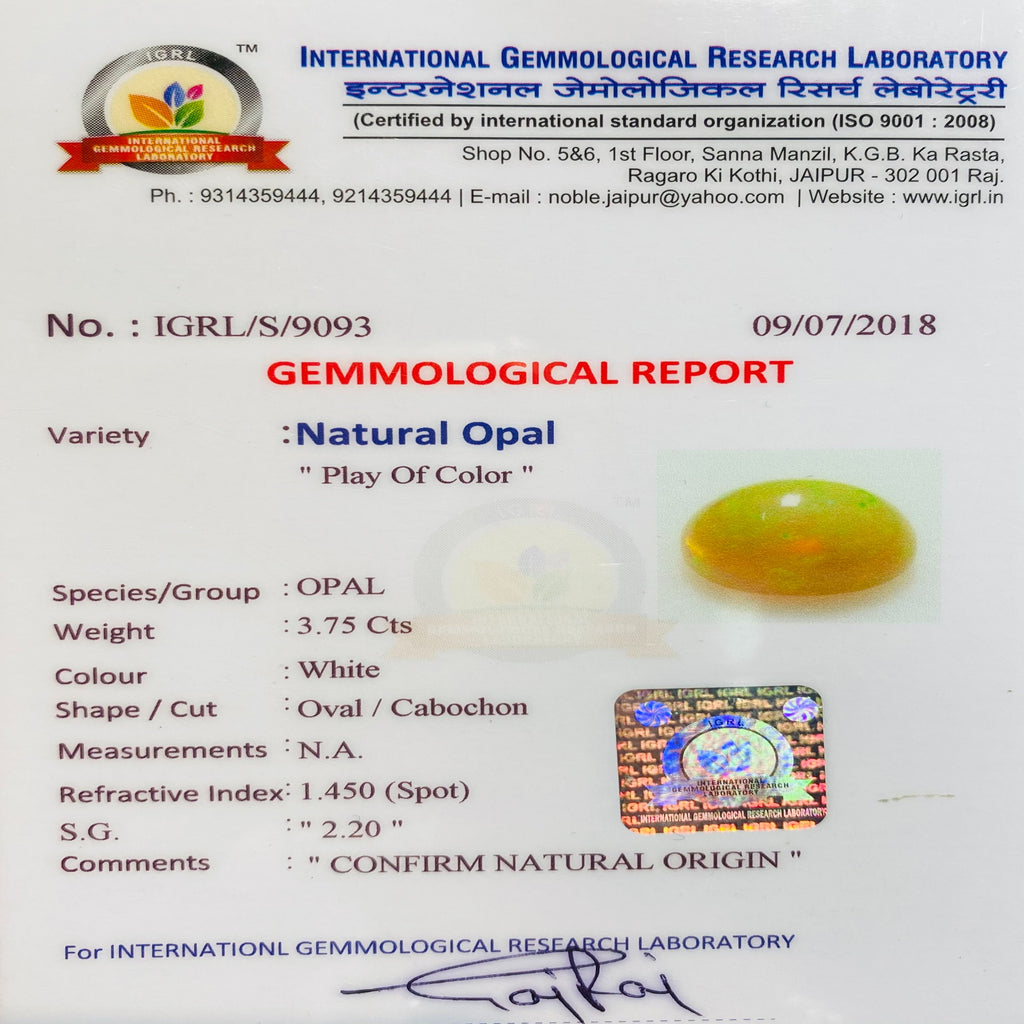 Natural Opal - 3.75 Cts.