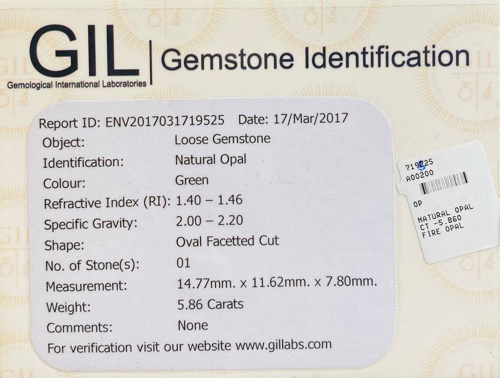 Natural Opal - 5.86 Cts.