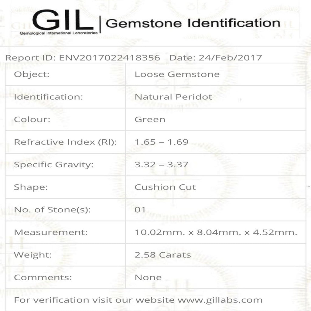Natural Peridot - 2.58 ct.
