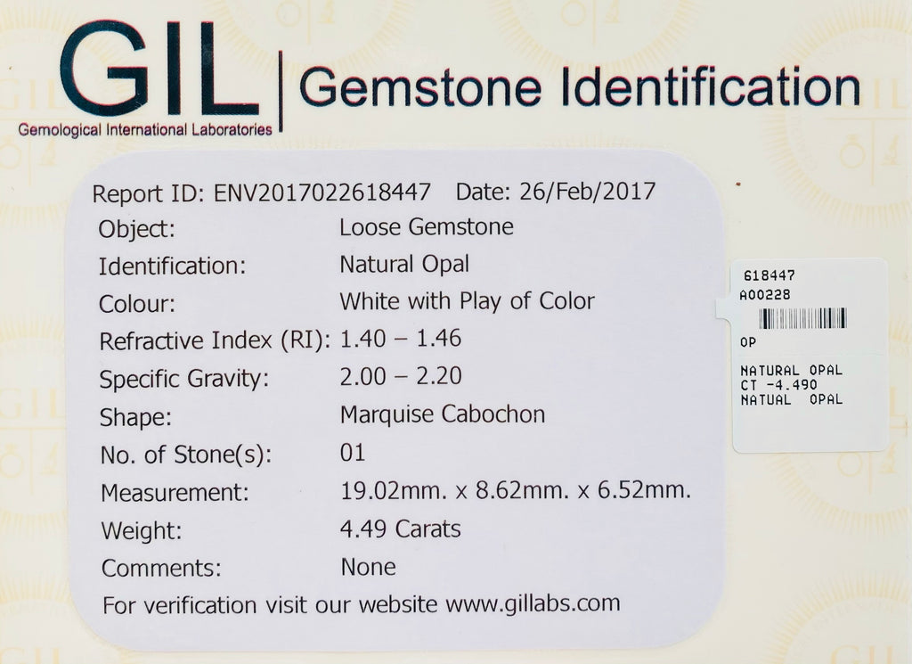 Natural Opal - 4.49 Cts.