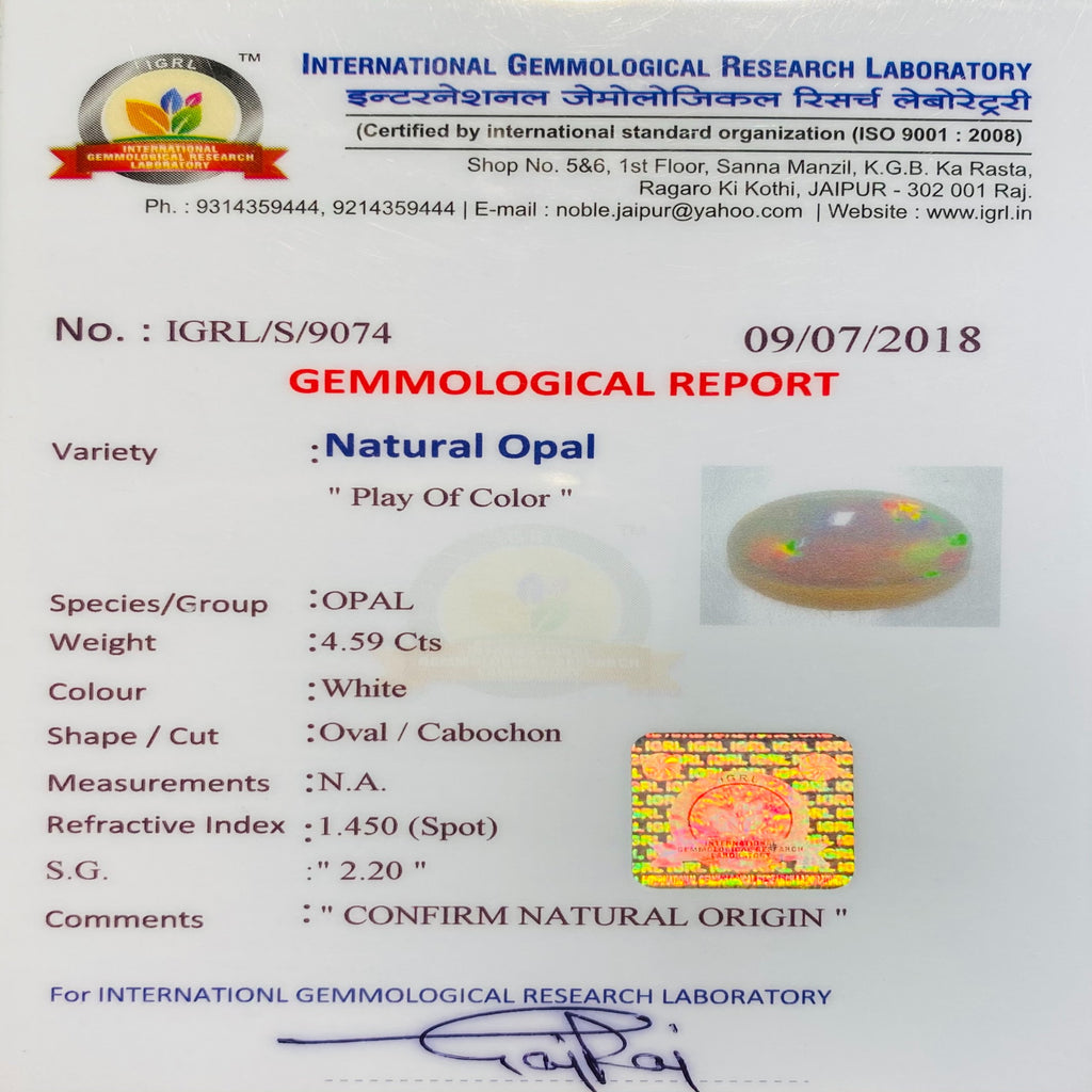 Natural Opal - 4.59 Cts.