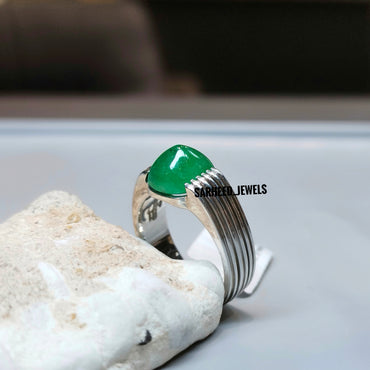 Natural Emerald Men Ring