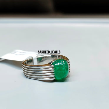 Natural Emerald Men Ring