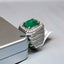 Natural Emerald and Diamond Men Ring