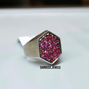 Natural Rubies Men Ring