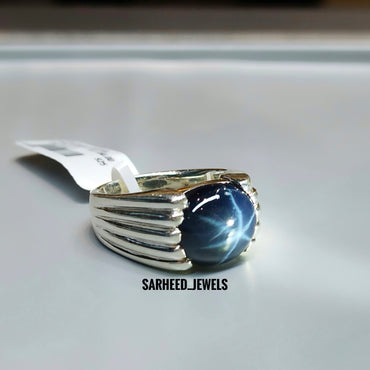 Natural Star Sapphire Men Ring